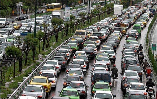 گزارش پلیس راهور از وضعیت ترافیکی تهران بارانی
