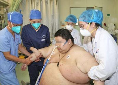 عکس ، افزایش 100 کیلویی وزن جوان 26 ساله چینی در قرنطینه کرونا